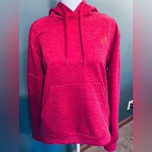 Women’s Adidas Logo Hot Pink Hoodie Sweatshirt Size Large Pullover EUC